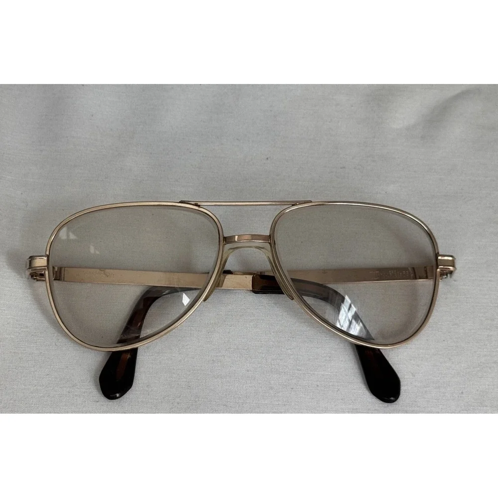 Vtg eyeglasses frames Universal 1/30 10k rgp 5 3/4 Gold Aviator